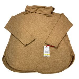 Ruby RD Comfy and Cozy Sweater Women's Medium Brown Cowl Neck‎ Pullover